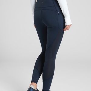 Athleta Contender Mesh 7/8 Tight Navy